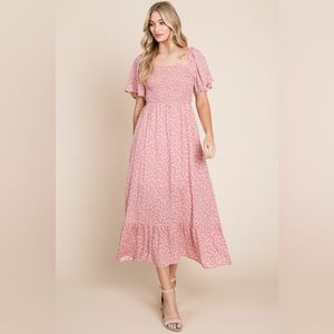 Pink Floral Maxi Dress NWT Pinkblush Maxi Short Sleeve Maternity